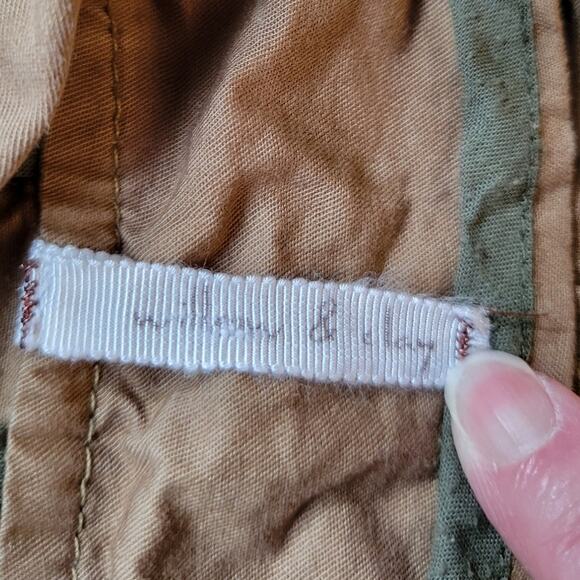 Anthropologie Willow & Clay Khaki Cinch Waist Military Style Hooded Jacket - S - Picture 3 of 10